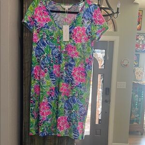 Lilly Pulitzer Disney Vibrant Floral  Dress - Pink, Blue, Green. Size medium